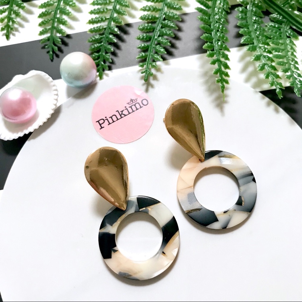 Ring Drop Acrylic Earrings